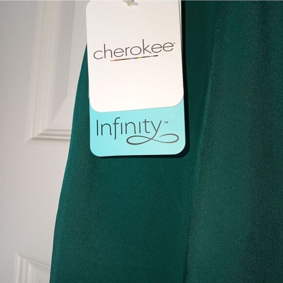 NWT Cherokee Infinity 2XL Green Tall Pockets Pine Green Women's Pants - Picture 4 of 13